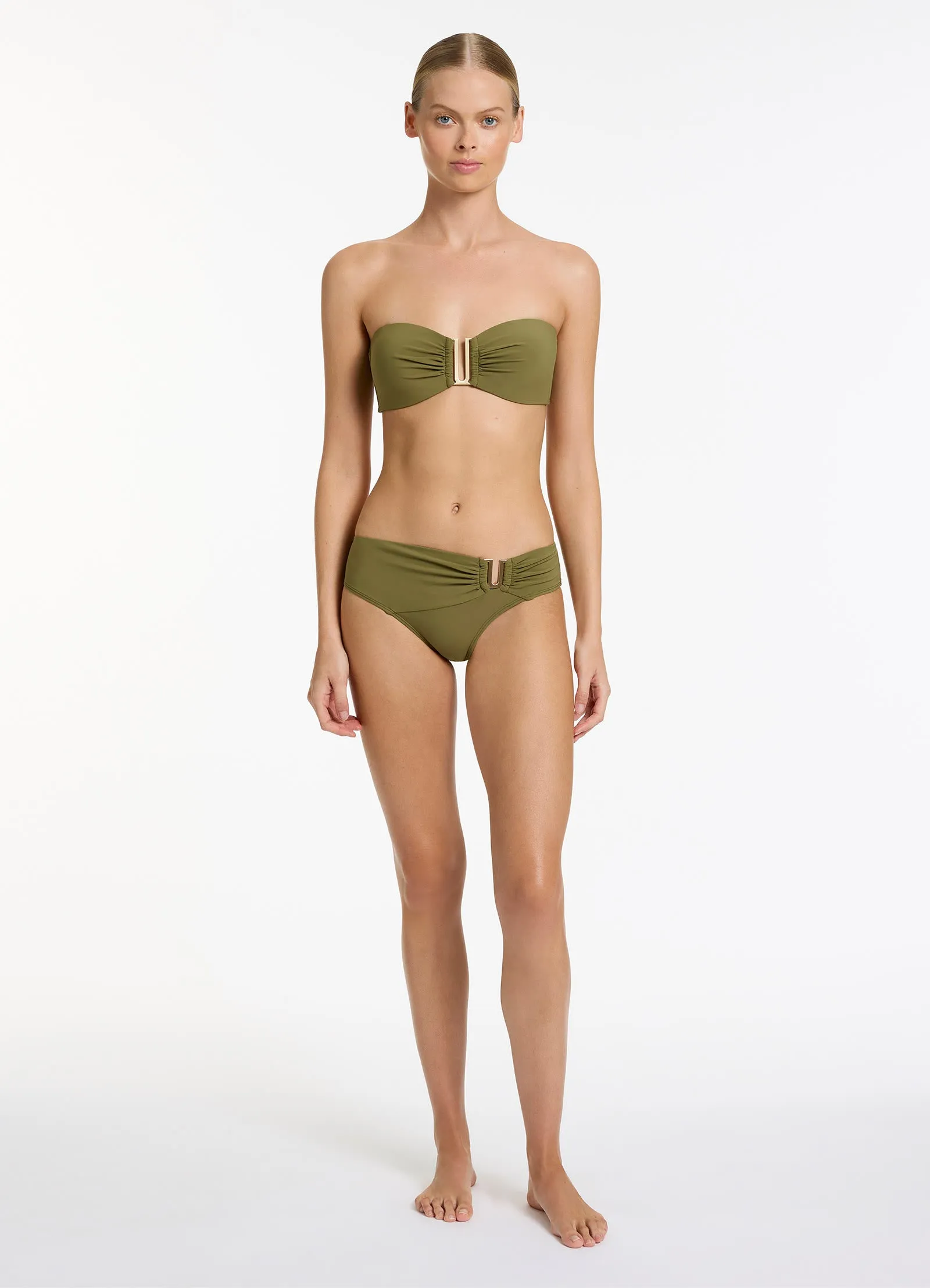 Jetset Bandeau Bikini Top - Moss