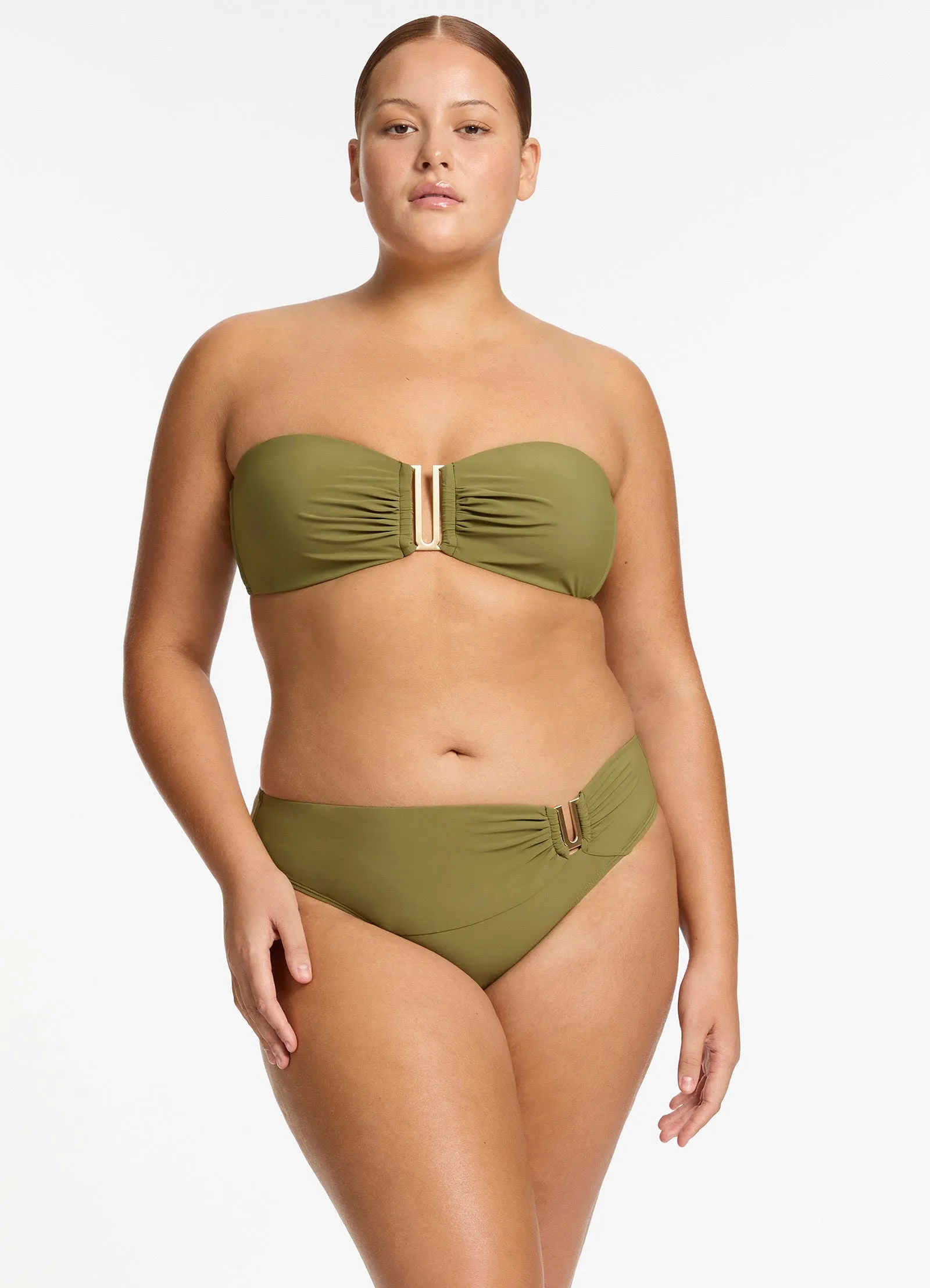 Jetset Bandeau Bikini Top - Moss