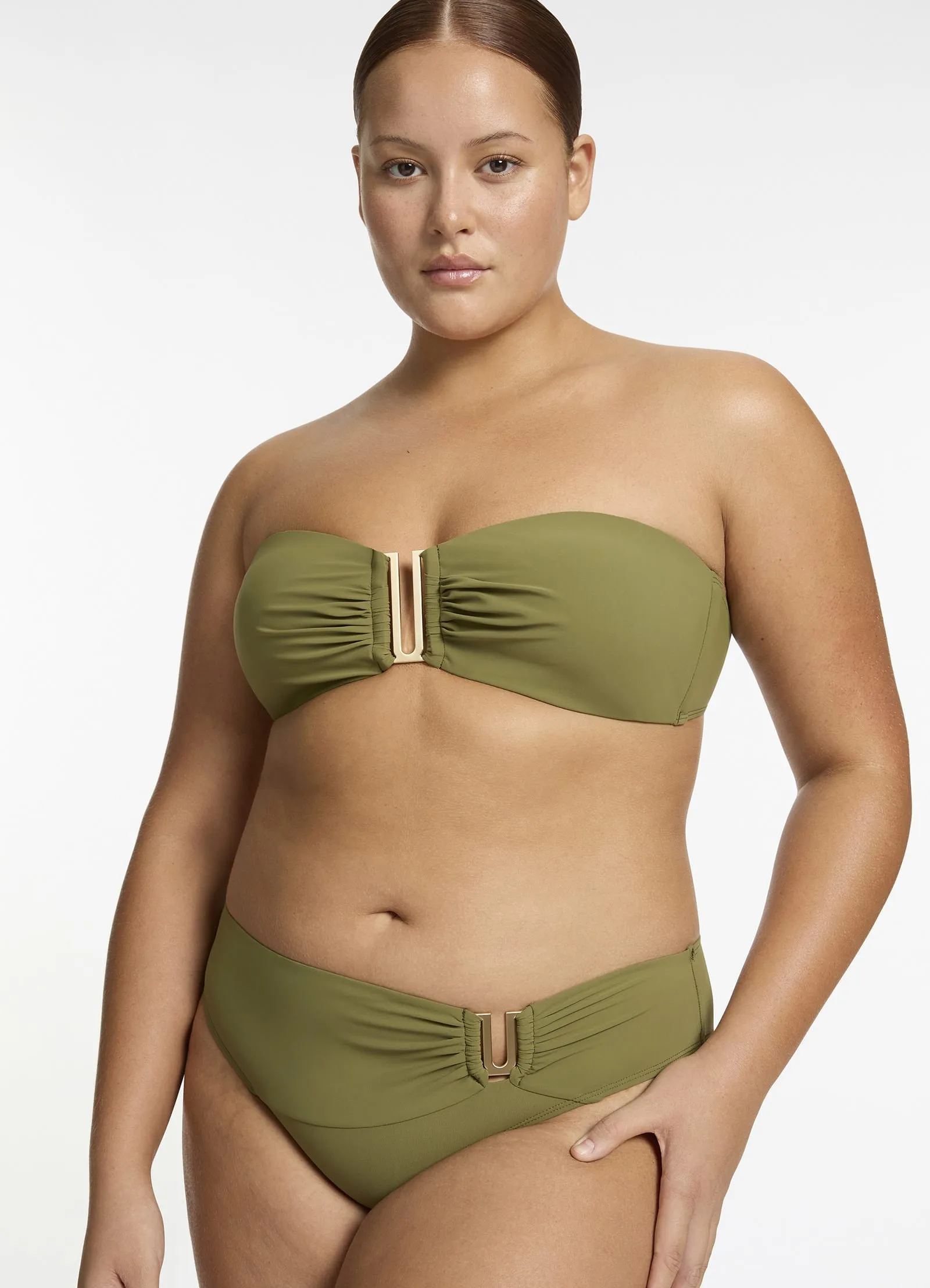 Jetset Bandeau Bikini Top - Moss