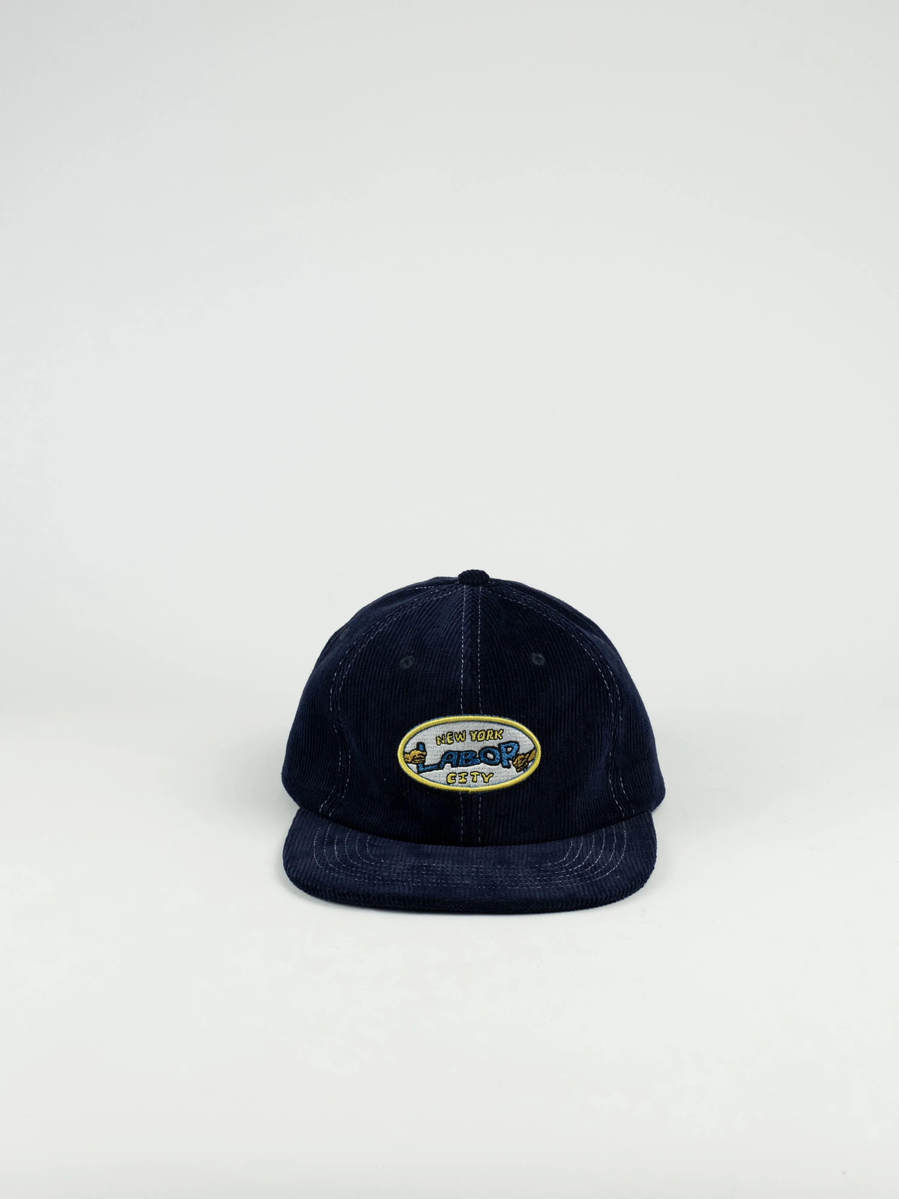 Labor Skateshop - Pullman Cap - Navy Cord - Buckle Closed Strap Back