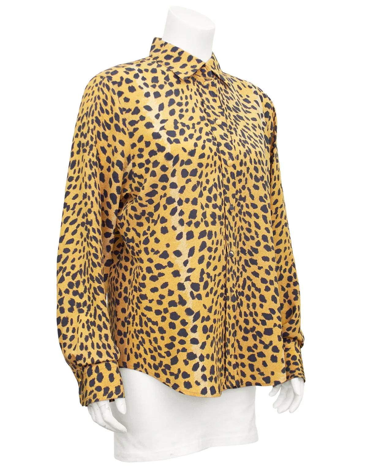 Leopard Print Silk Shirt