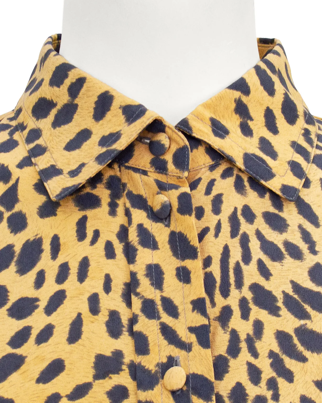 Leopard Print Silk Shirt