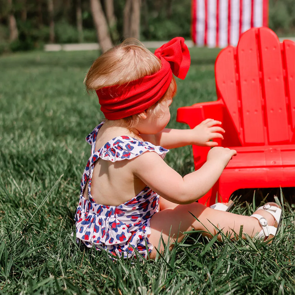 Liberty Grace Ruffled Strap Bubble Romper