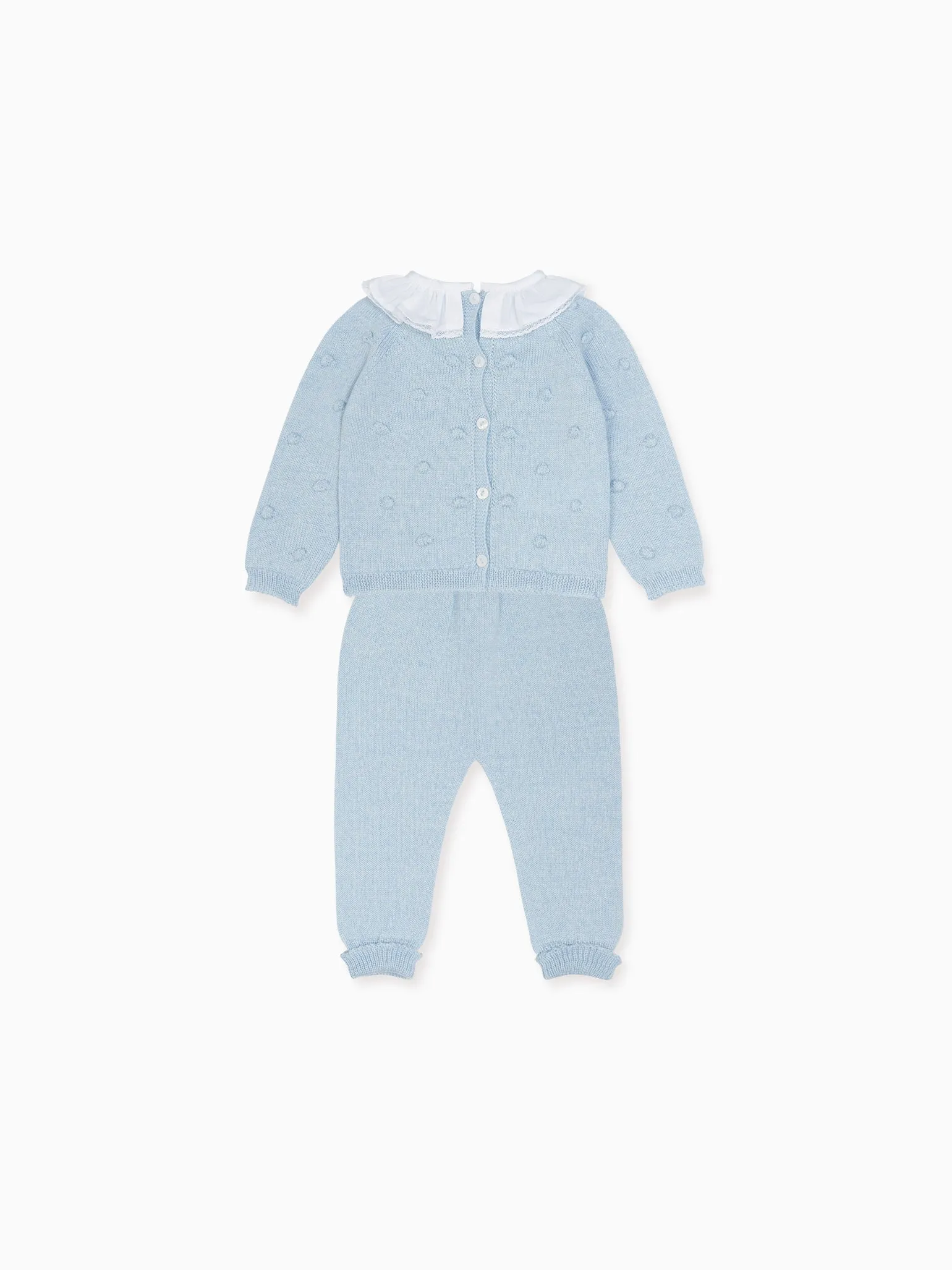 Light Blue Camelia Merino Baby Set