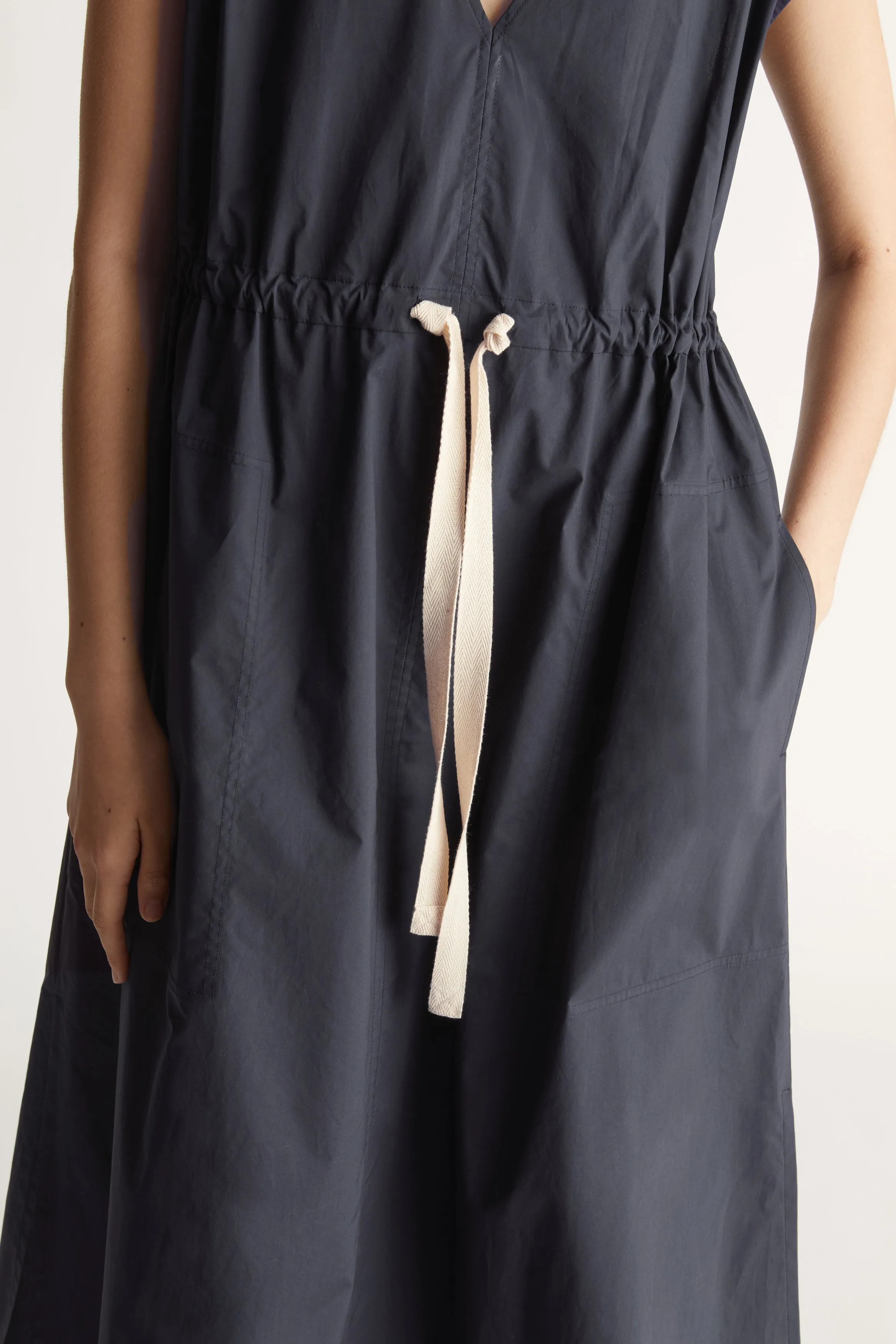 LM Poplin V Neck Dress