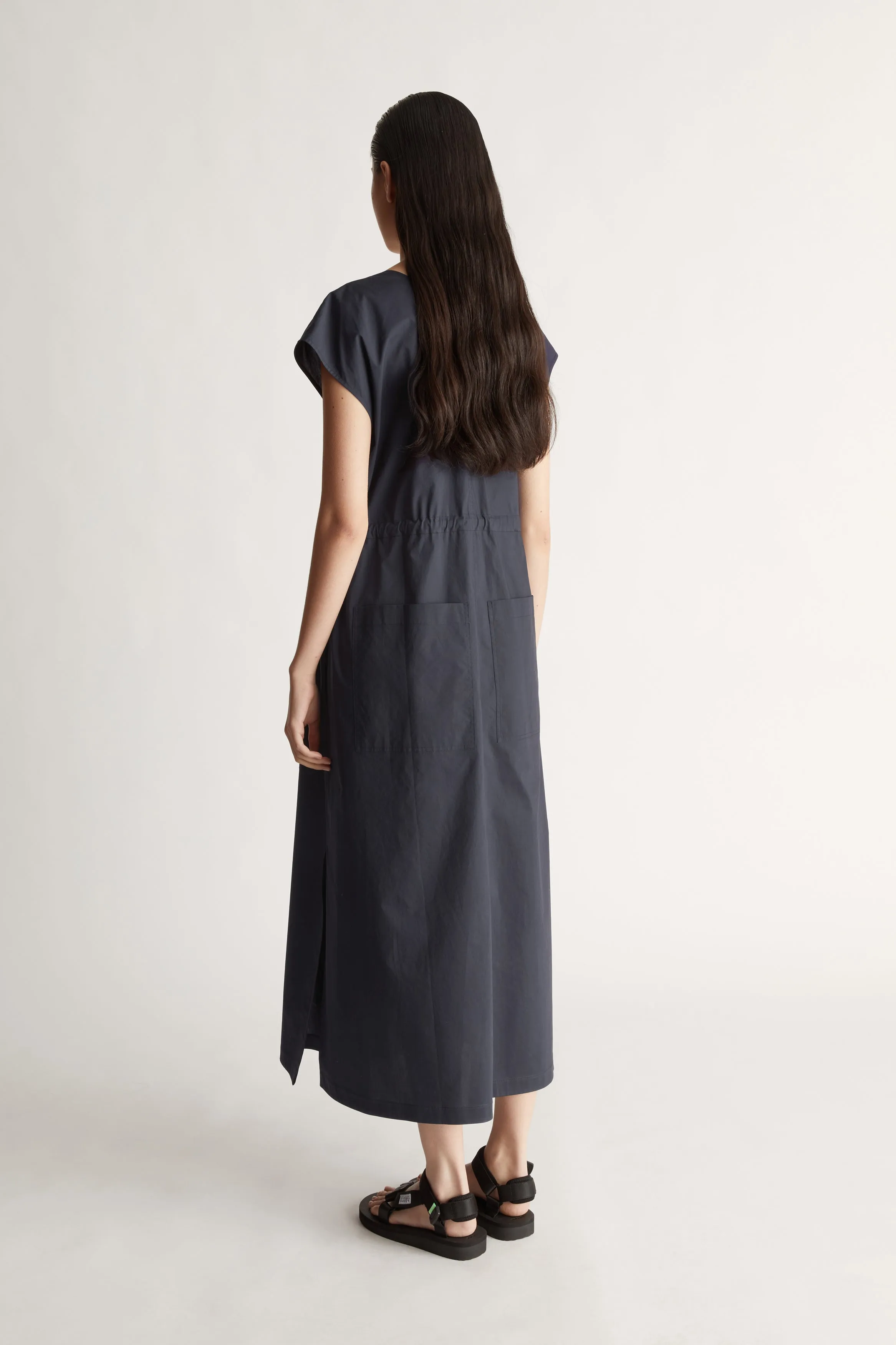 LM Poplin V Neck Dress