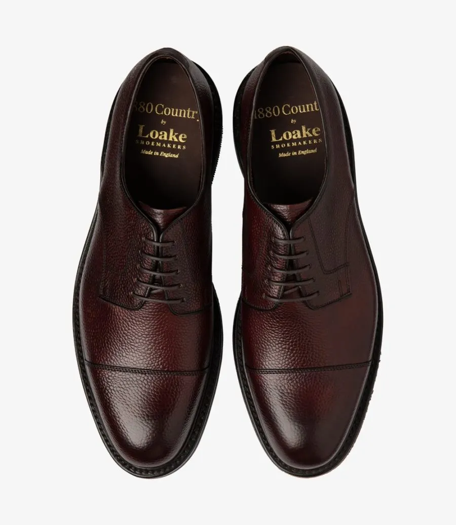 LOAKE - Ampleforth Premium Toe Cap Shoe - Rosewood Grain