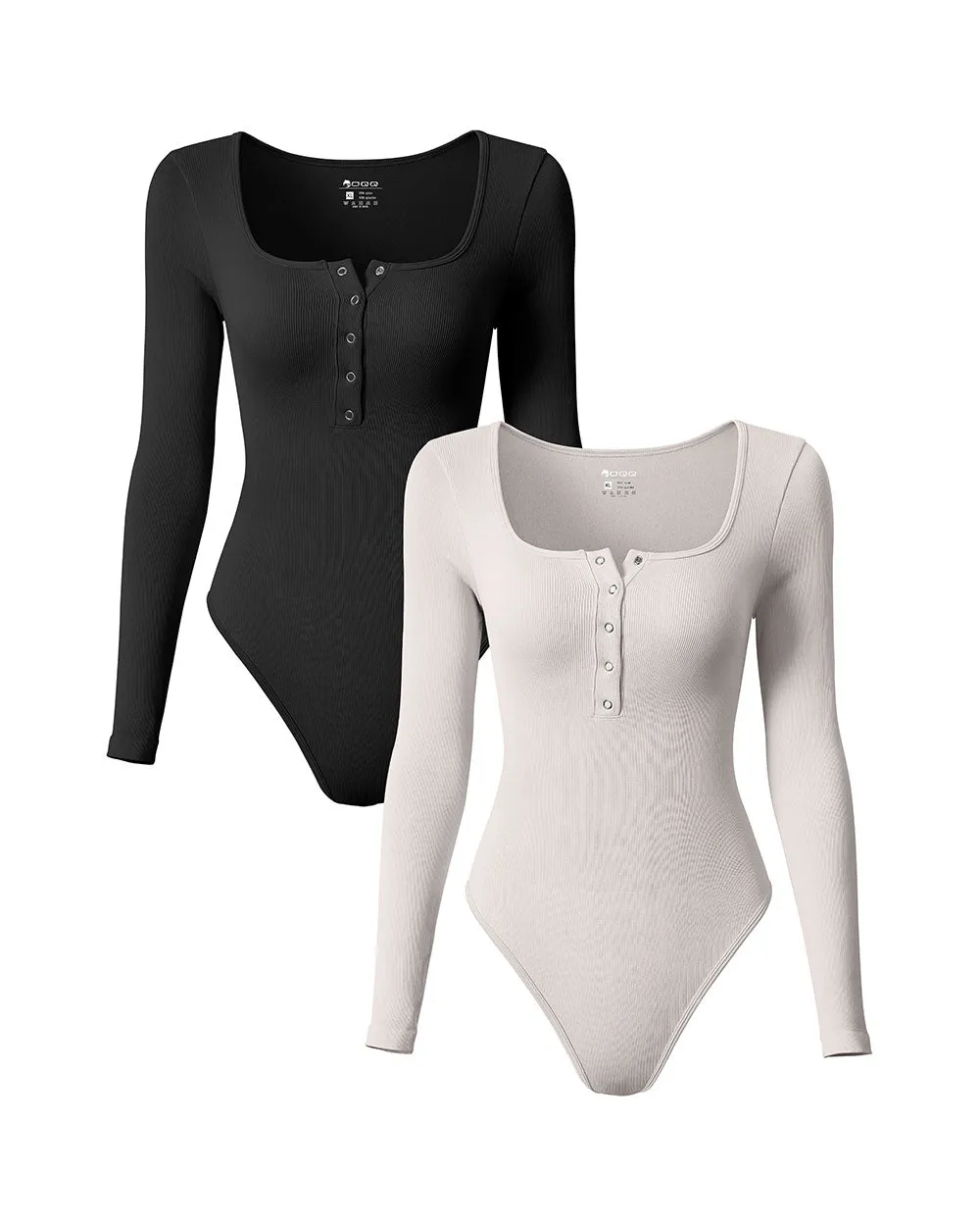 Long Sleeve Square Neck Bodysuits