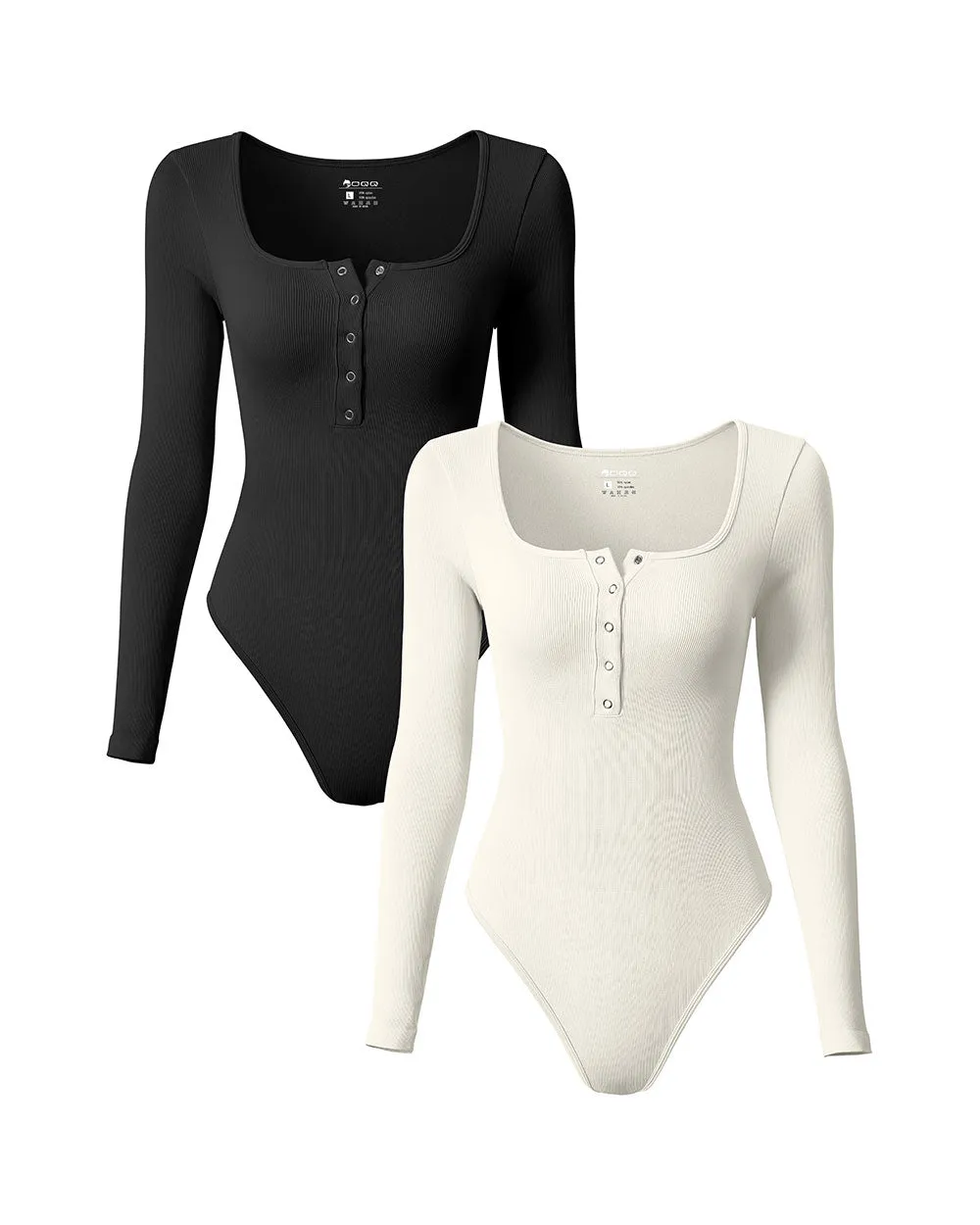 Long Sleeve Square Neck Bodysuits