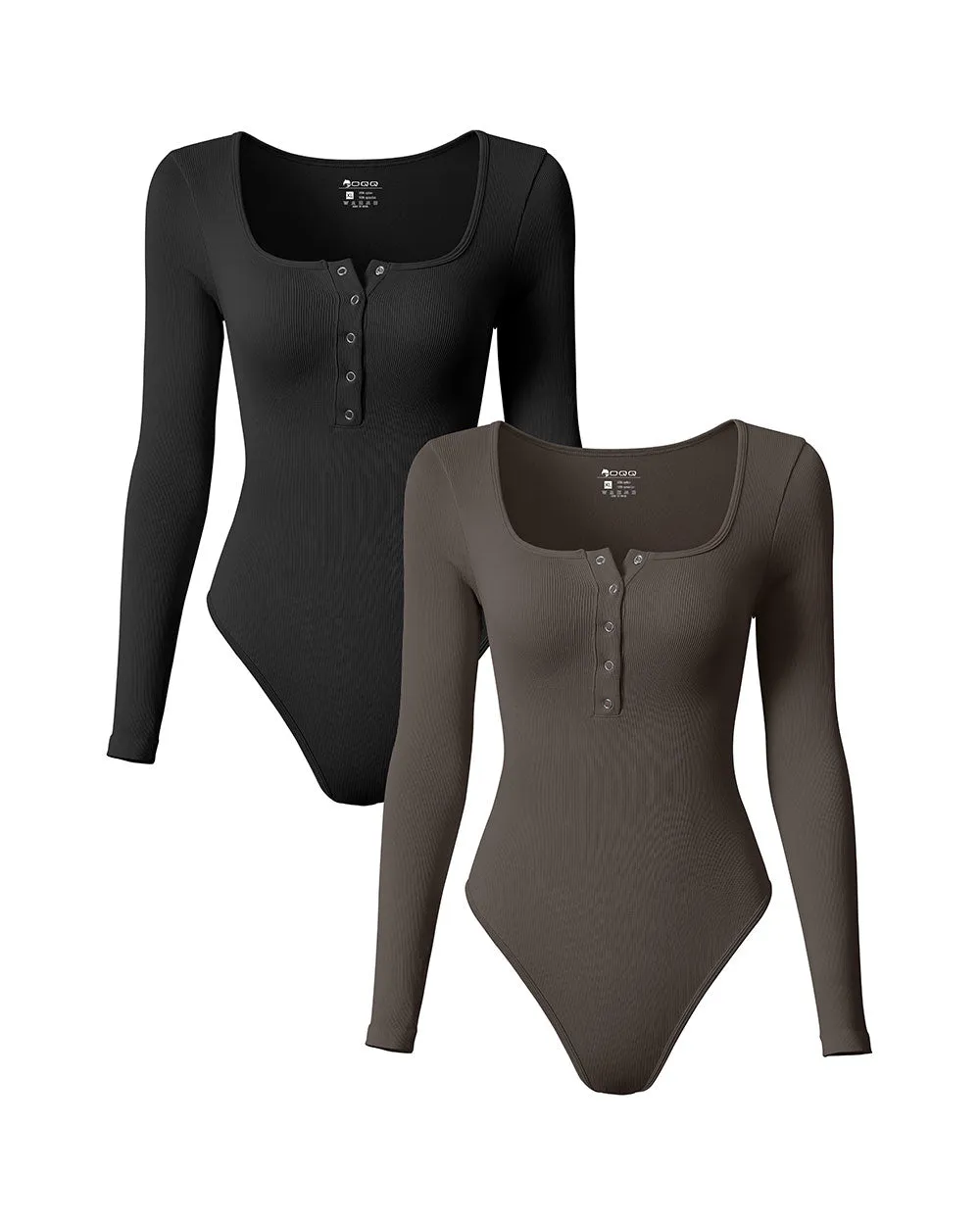 Long Sleeve Square Neck Bodysuits