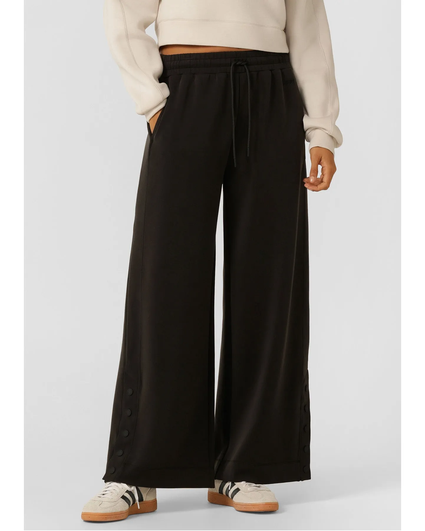 Lorna Jane Post Practice Wide Leg Pant - Washed Black