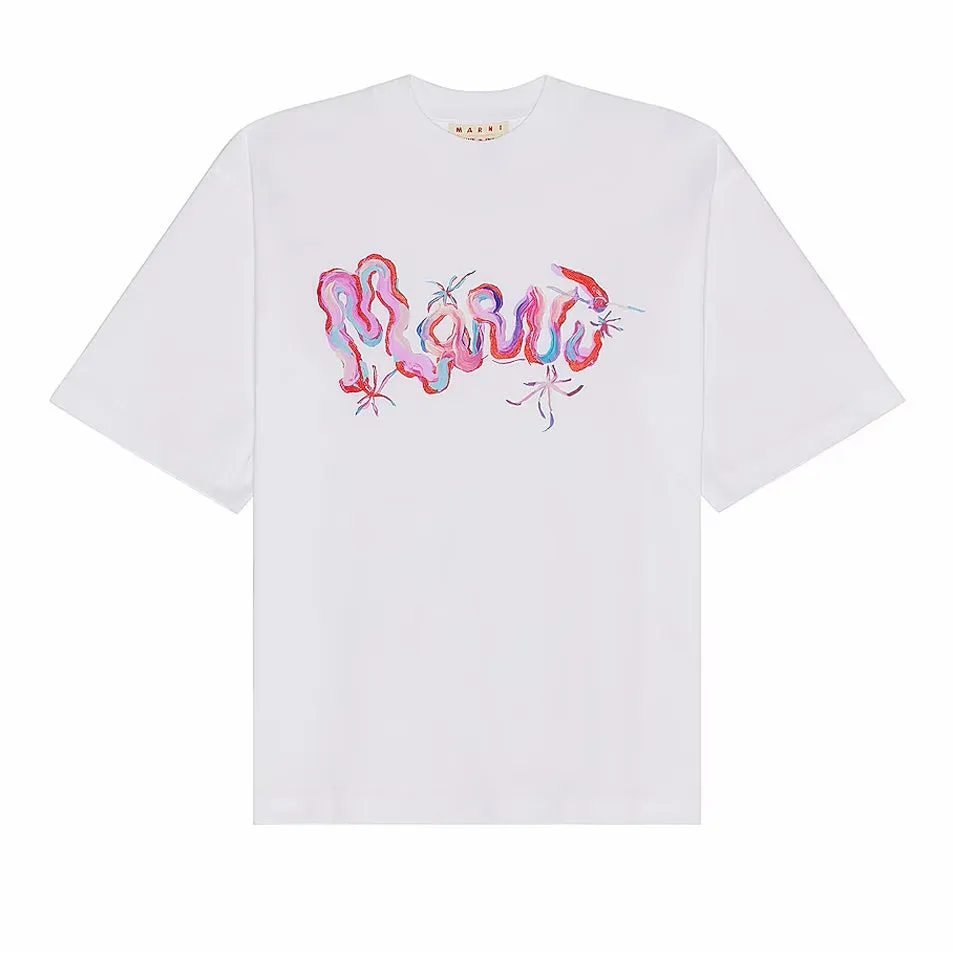 MARNI Script Logo T-Shirt 'White'