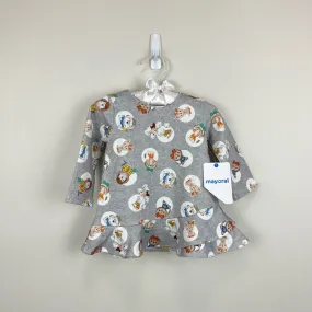 Mayoral Gray Ruffle Dog Dress 6 Months NWT