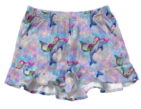 Mermaid and Dolphin Frill Shorts