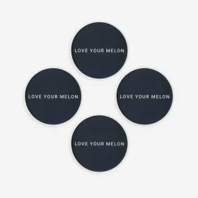 Navy Silicone Coasters (4-pack)