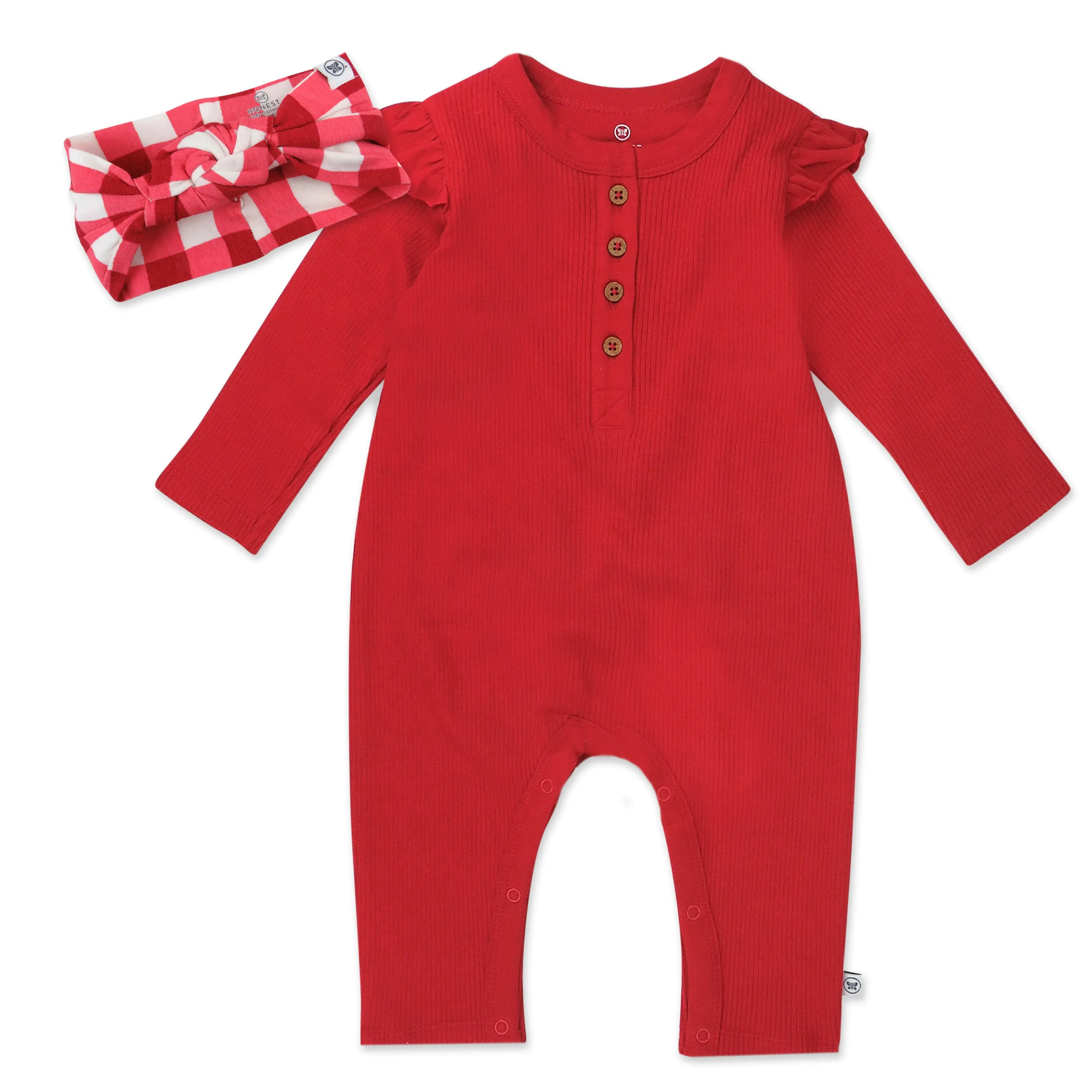 Organic Cotton Jumpsuit Coverall Romper Set