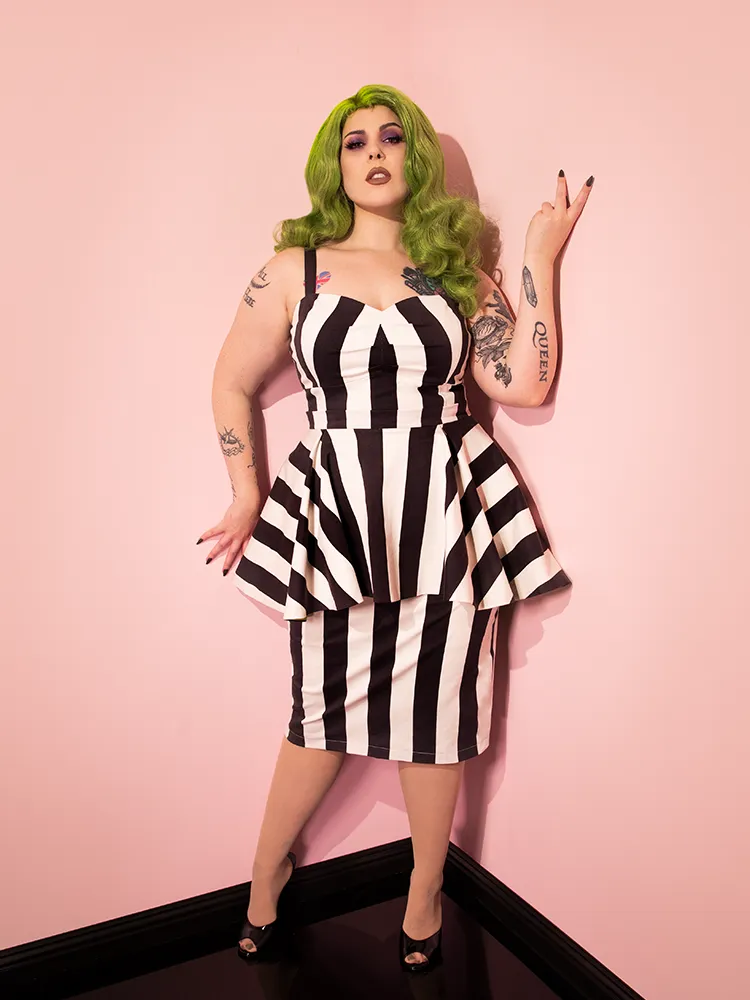 PRE-ORDER - BEETLEJUICE™ Ghost with the Most Peplum Dress