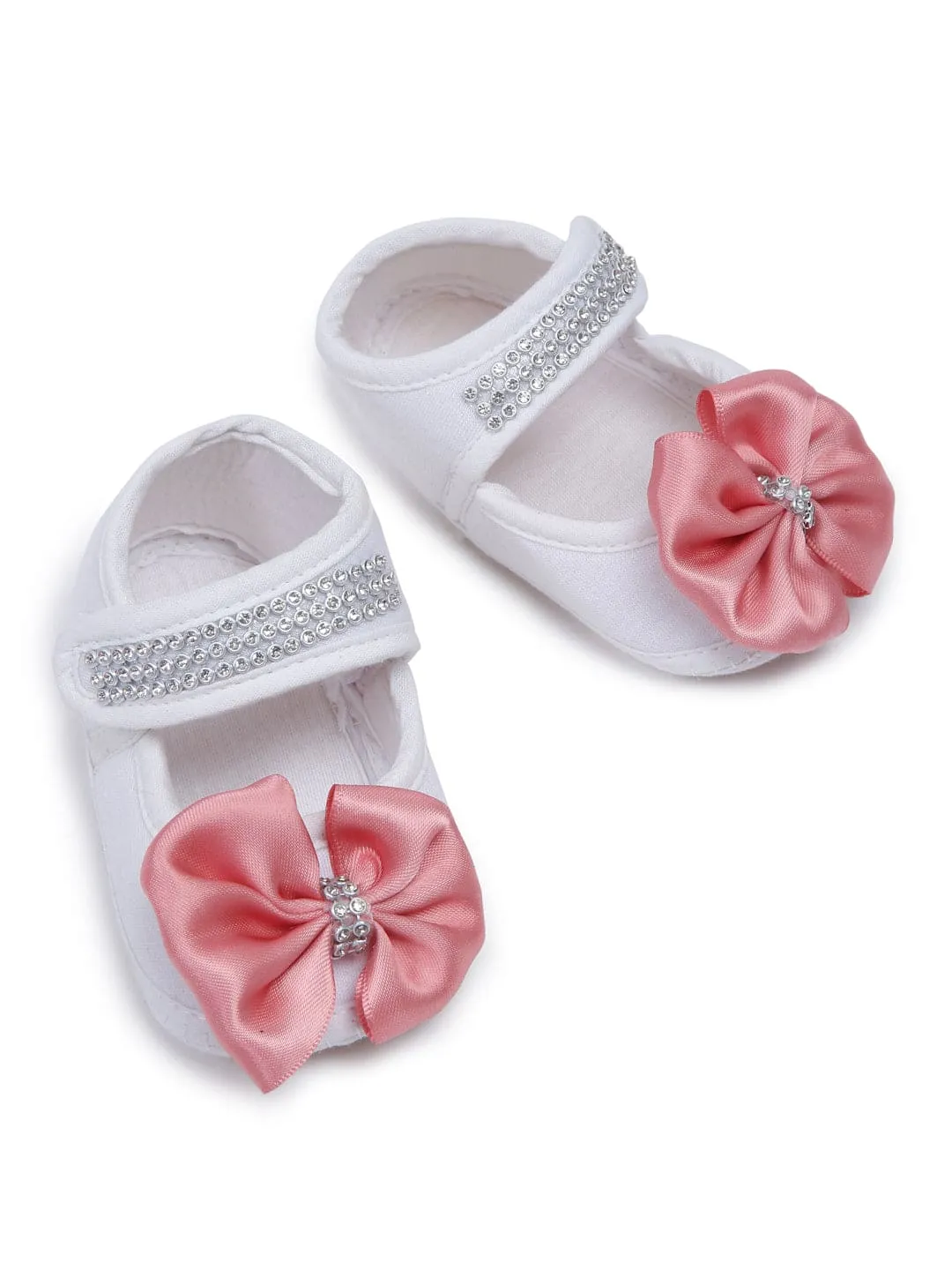 Pre-Order:  Blush Frill Pearl Crown Sleepsuit with Shoes