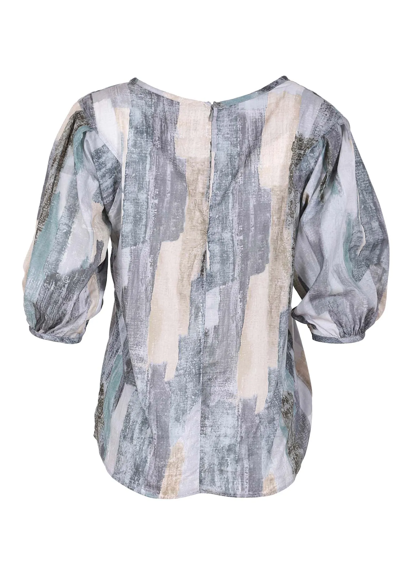 Providencia Blouse Stone Grey in Cotton