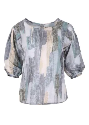 Providencia Blouse Stone Grey in Cotton