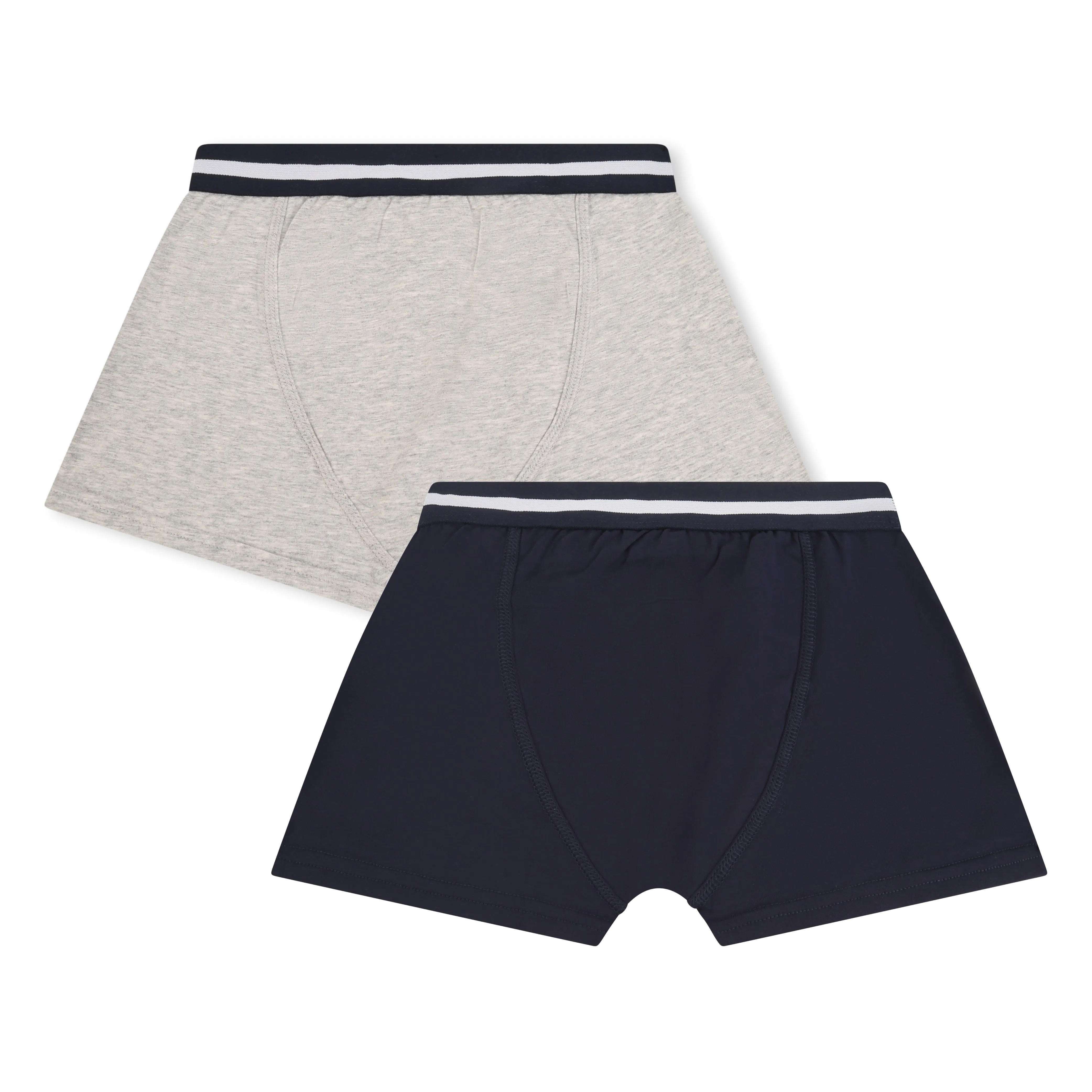 Set of 2 Boxer Shorts in Navy and White