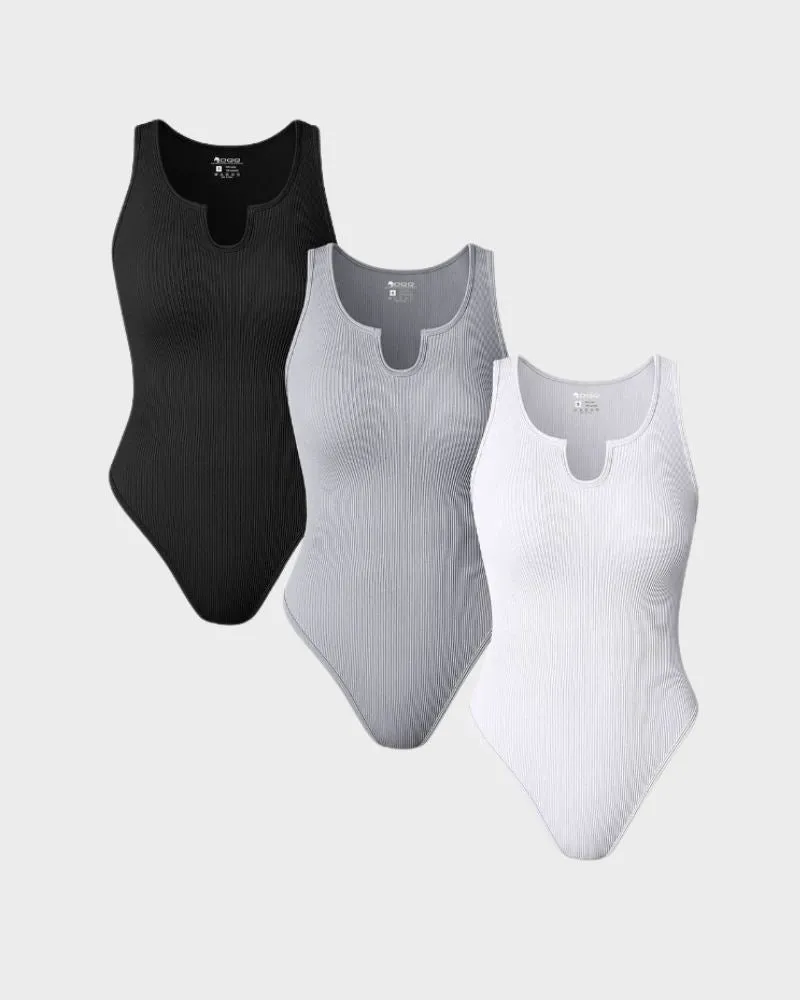 SheCurve® Ribbed Sleeveless Tank Bodysuits