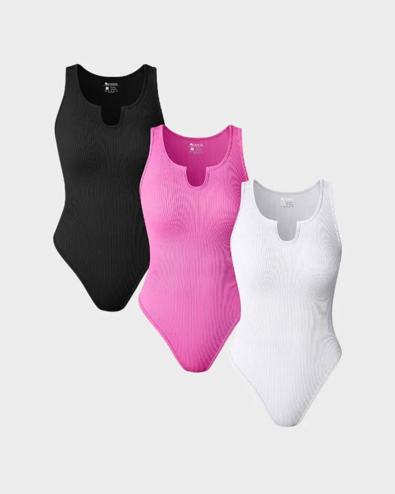 SheCurve® Ribbed Sleeveless Tank Bodysuits