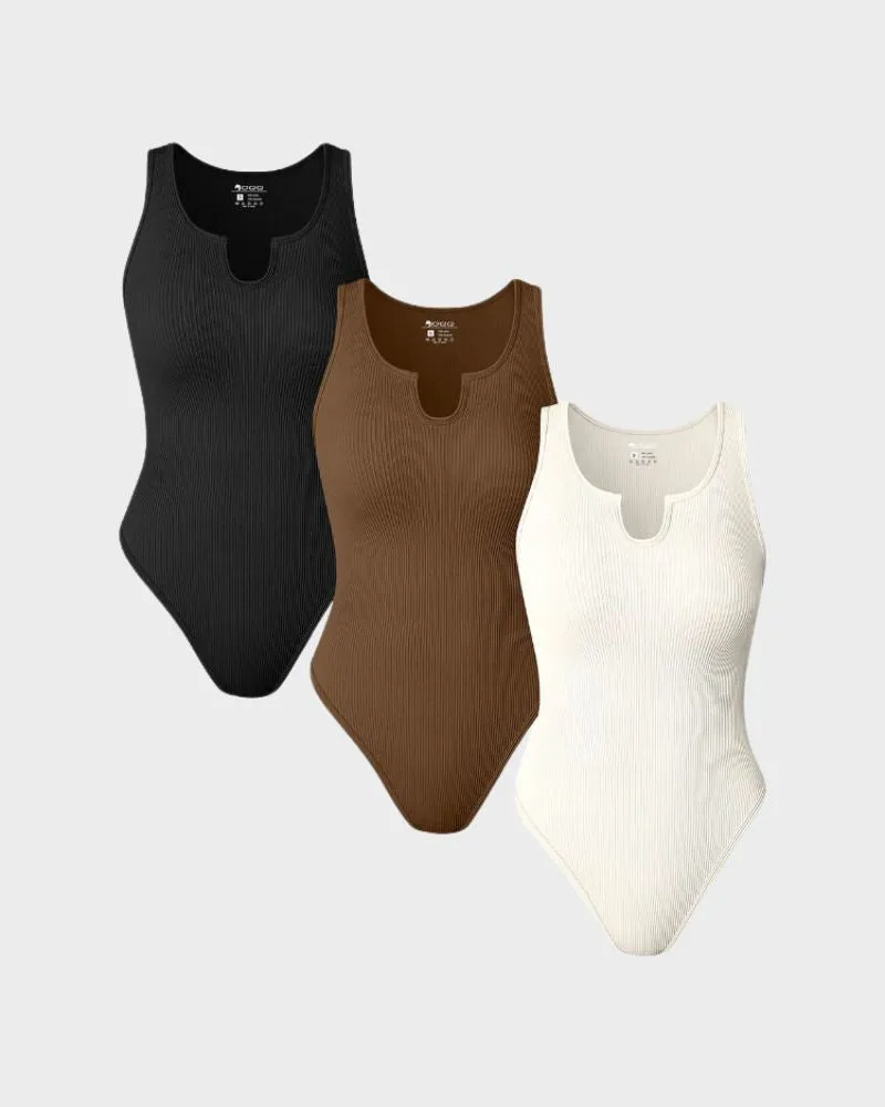 SheCurve® Ribbed Sleeveless Tank Bodysuits