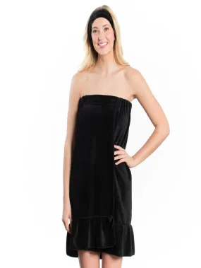 Spa Wrap With Ruffle - Black