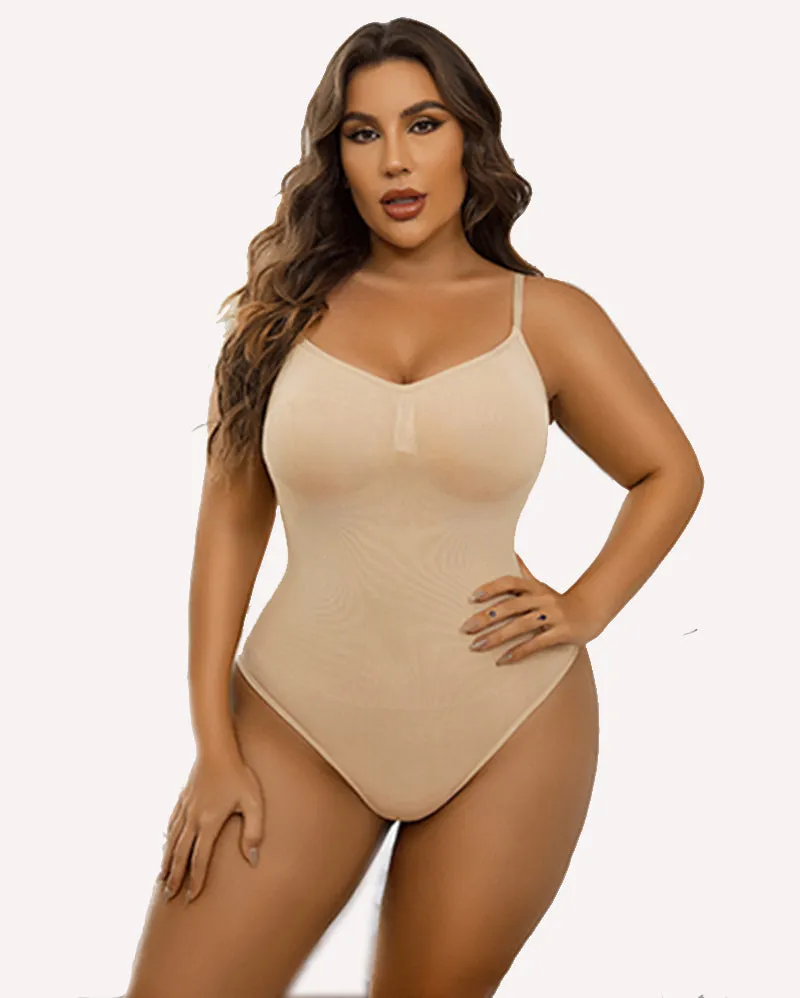 Strap V Neck Bodysuits Shapewear