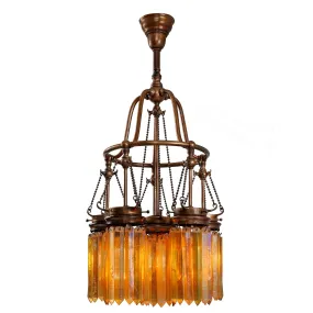 Tiffany Studios New York Five-light "Prism" Chandelier