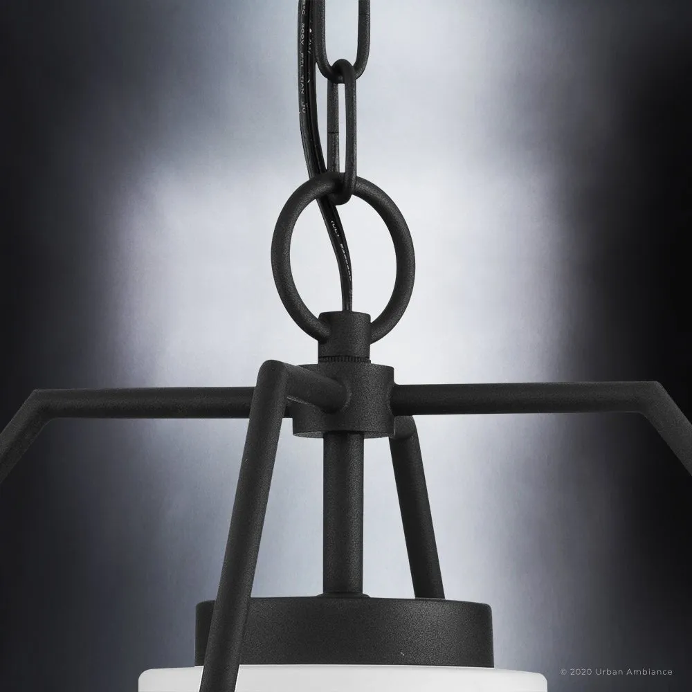 UHP1393 Minimalist Outdoor Pendant 17.5''H x 11''W, Midnight Black Finish, Chandler Collection